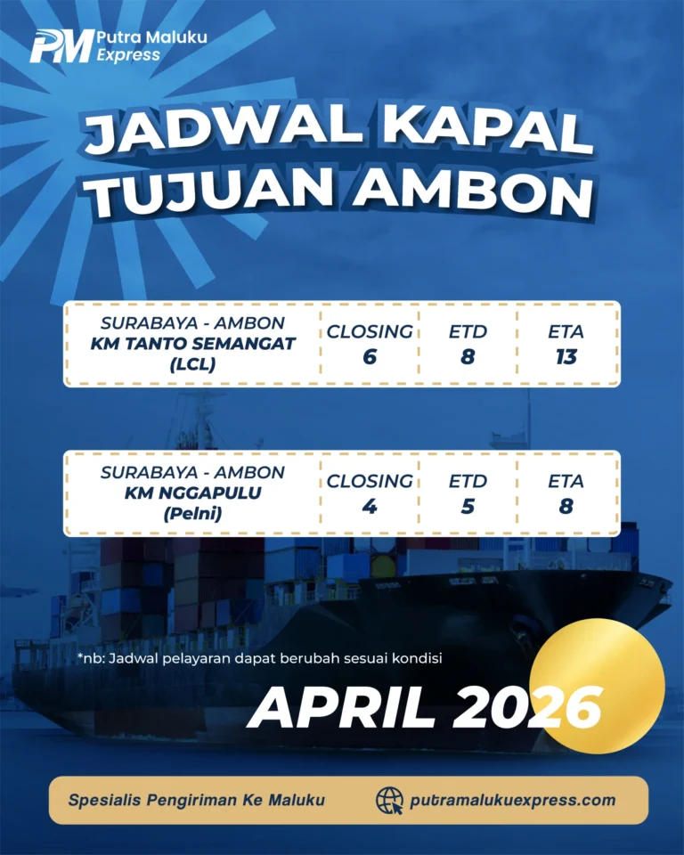 Jadwal Kapal Ambon Minggu 1 April